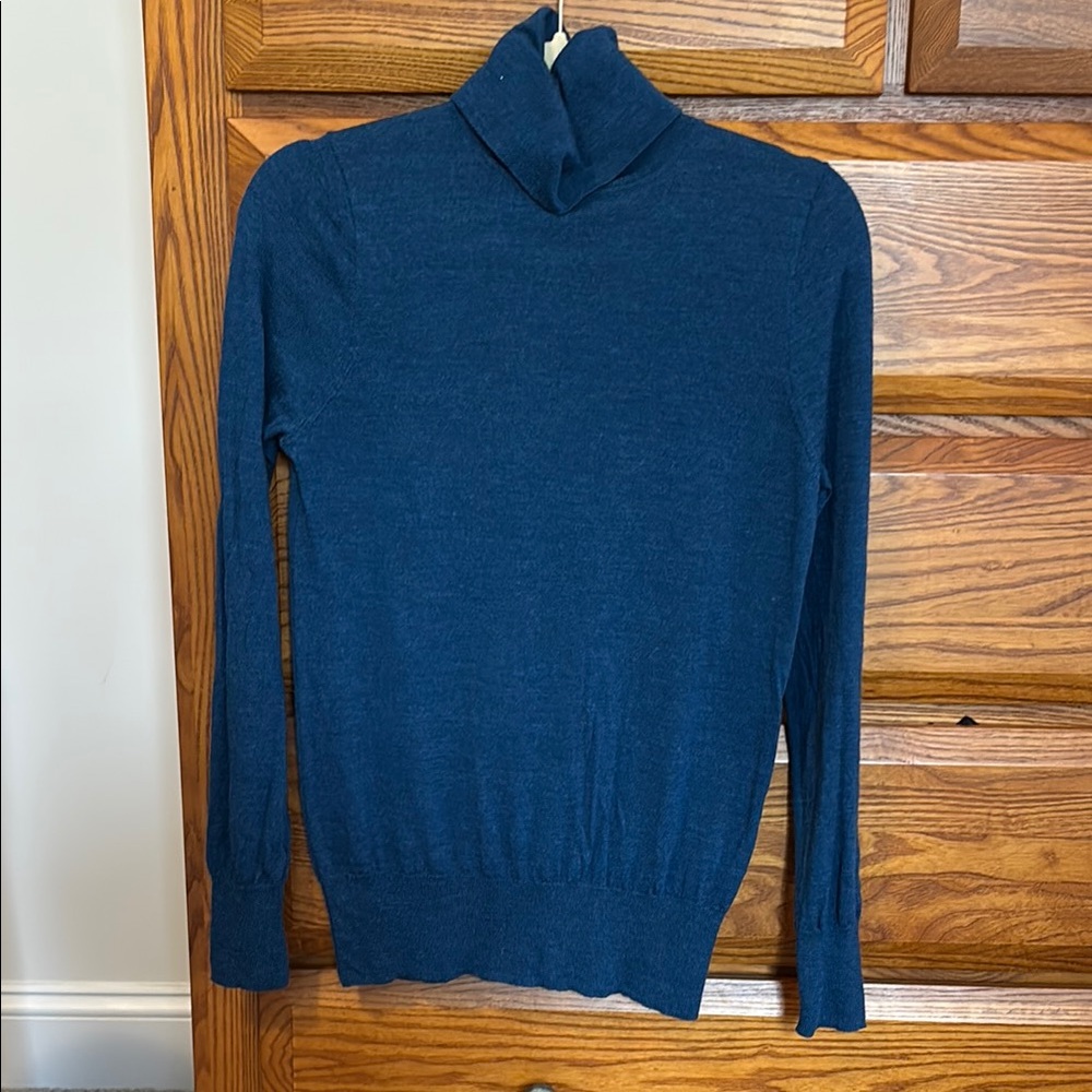 Two J. Crew 100% Merino Wool Turtleneck Sweaters, Size Small